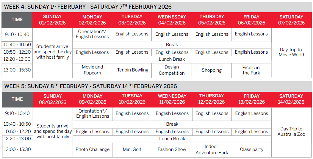 Browns 夏令營 布里斯本校區
