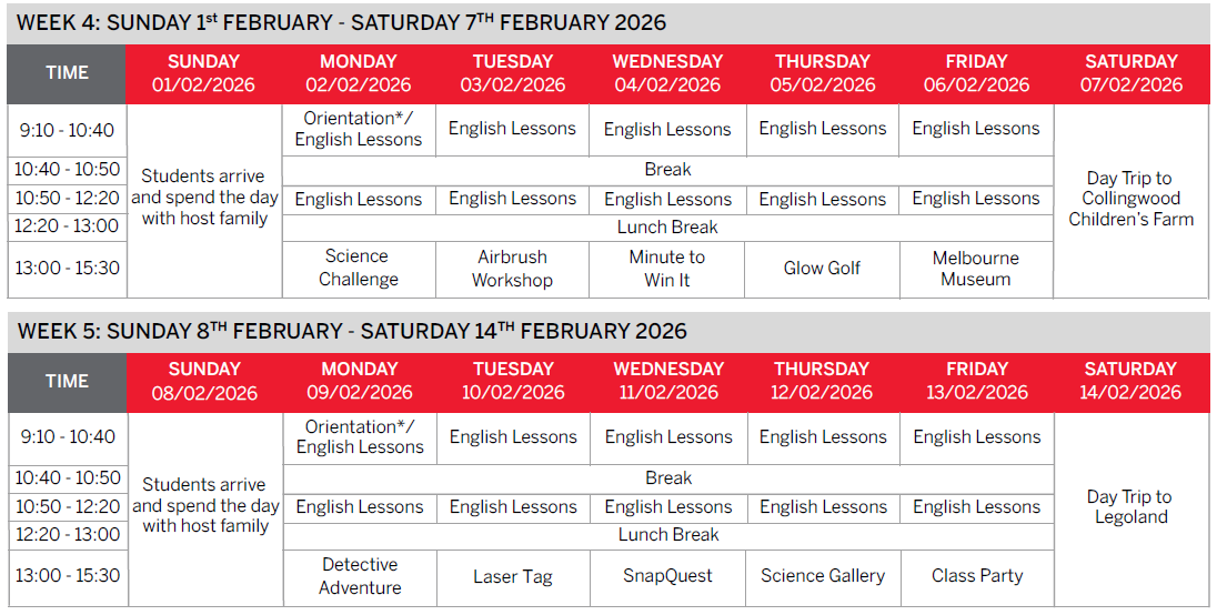 Browns 夏令營 墨爾本校區