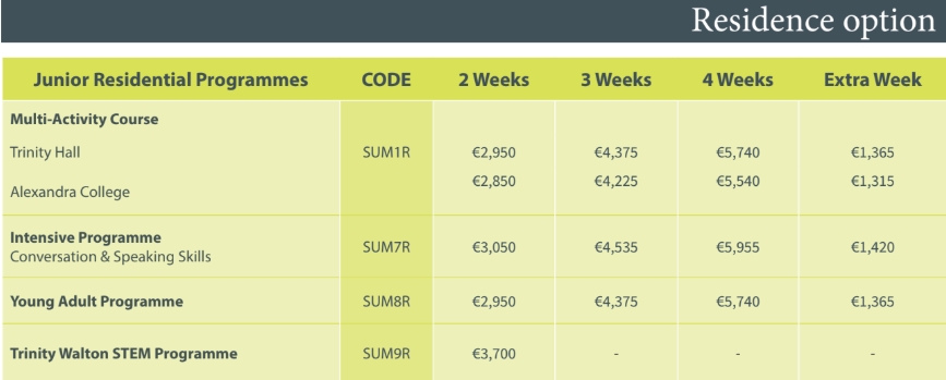 Emerald summer camp 費用