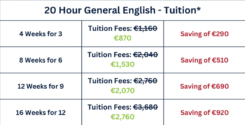 CEC Cork English College 2026 優惠