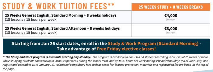 ILSC 愛爾蘭打工遊學 超優惠