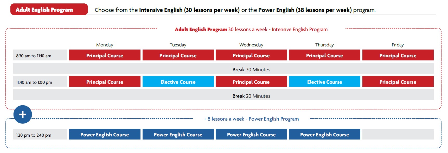 ILAC 語言英語課程時間