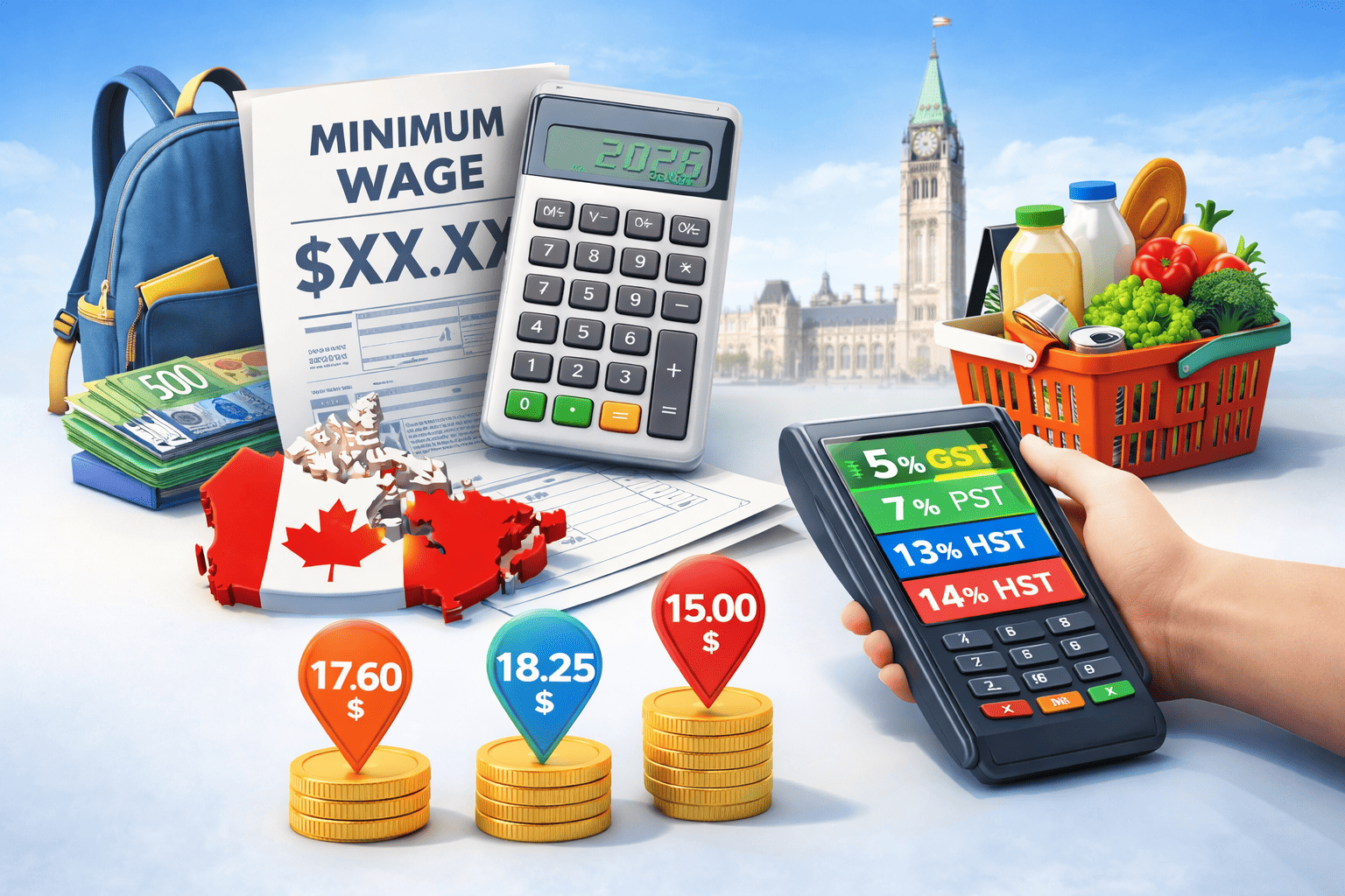 各省最低時薪、GST／PST／HST 差異一次看懂，規劃留學、遊學、打工度假前必讀