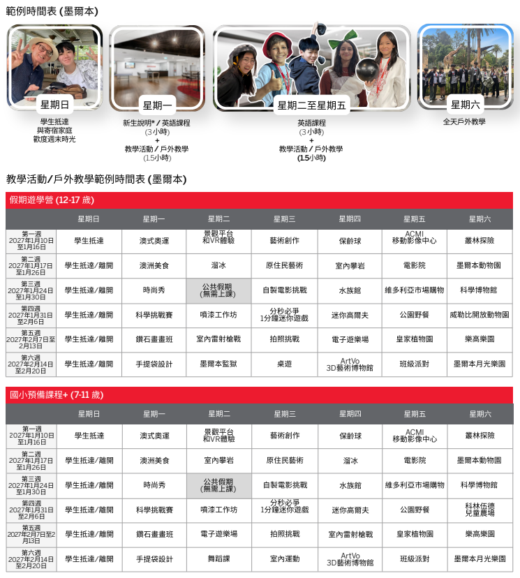 Browns 夏令營 墨爾本校區
