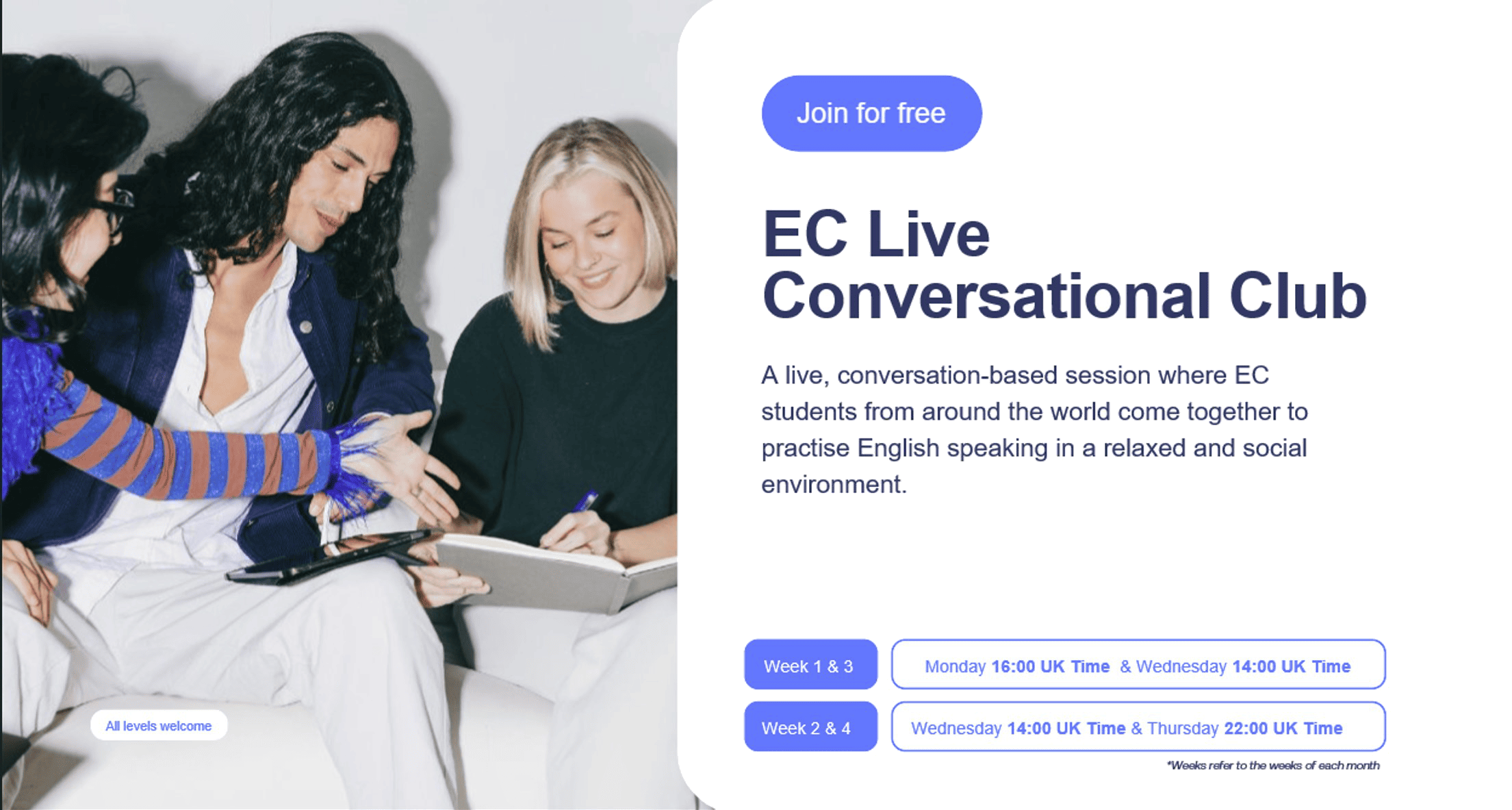Free MyEC Conversation Club 免費線上英語角